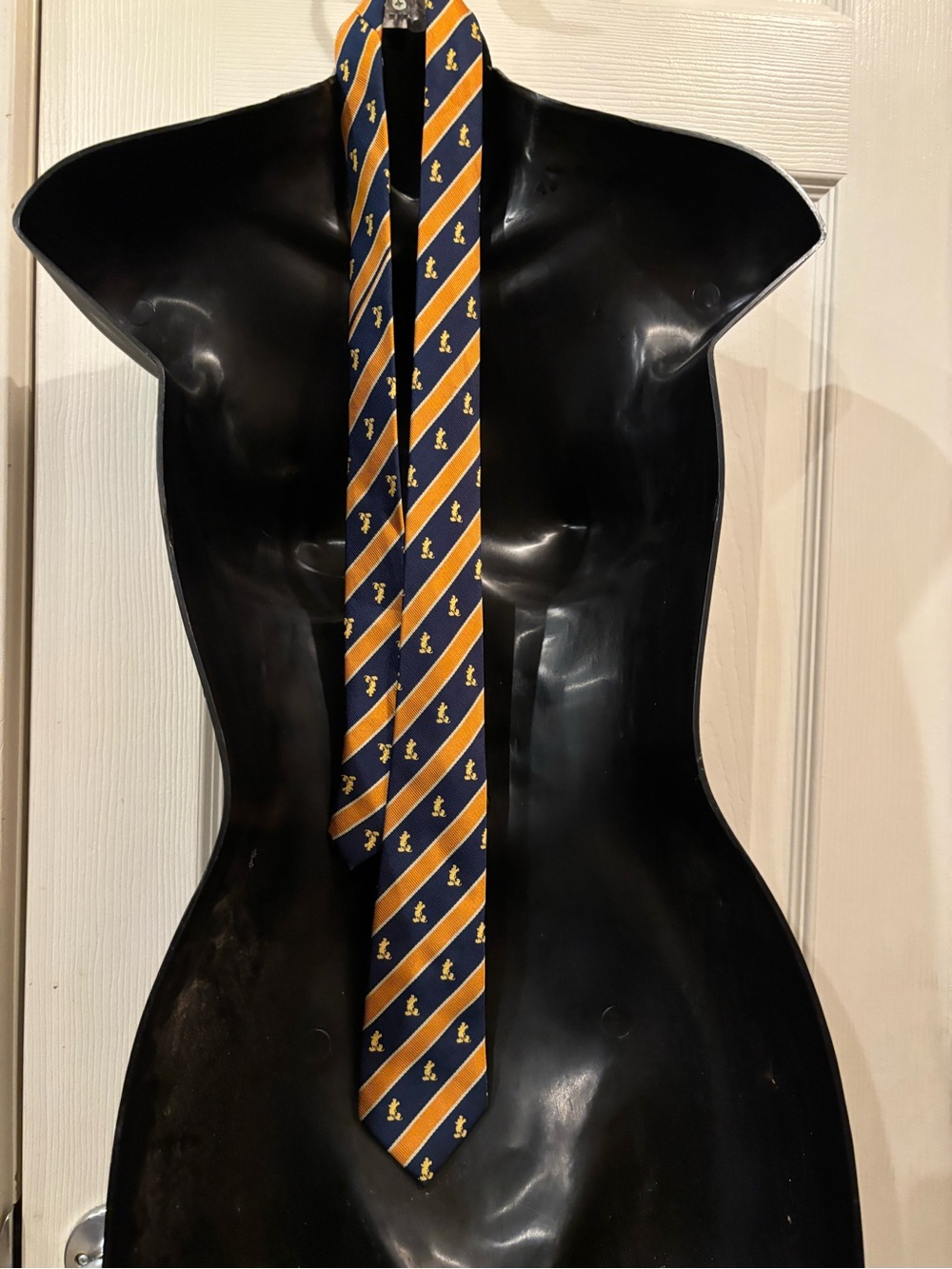 Mickey Mouse vintage Navy and Gold Striped Men's Tie